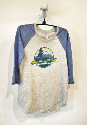 Ladies Rogue Valley Runners Baseball Eco-Jersey 3/4 Tee